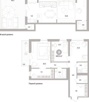 2-к квартира, вторичка, 162м2, 10/16 этаж