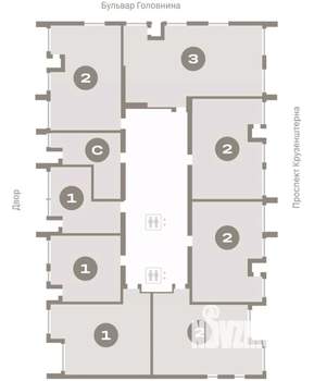 1-к квартира, вторичка, 70м2, 4/16 этаж