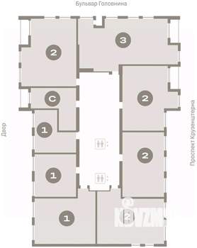 1-к квартира, вторичка, 66м2, 9/16 этаж