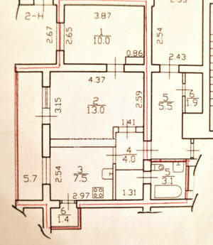 2-к квартира, вторичка, 39м2, 1/15 этаж