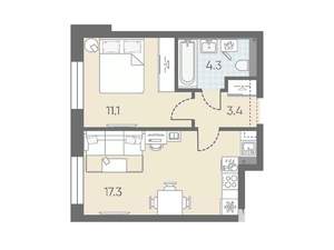 1-к квартира, вторичка, 36м2, 3/10 этаж