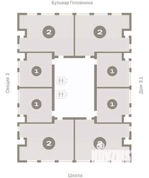 2-к квартира, вторичка, 86м2, 6/15 этаж