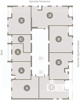 3-к квартира, вторичка, 107м2, 6/16 этаж