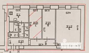 3-к квартира, вторичка, 78м2, 4/4 этаж