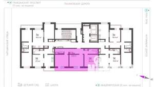 2-к квартира, вторичка, 54м2, 5/23 этаж