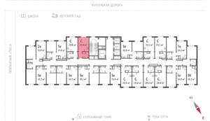 Студия квартира, вторичка, 20м2, 6/22 этаж