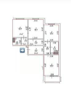 3-к квартира, вторичка, 81м2, 9/23 этаж