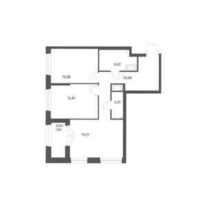 2-к квартира, вторичка, 61м2, 11/24 этаж