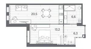 2-к квартира, вторичка, 48м2, 7/13 этаж