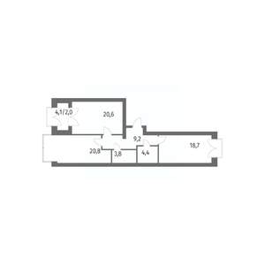 2-к квартира, вторичка, 80м2, 13/13 этаж