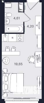 Студия квартира, вторичка, 28м2, 3/24 этаж