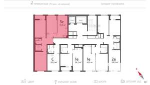 3-к квартира, вторичка, 73м2, 10/17 этаж