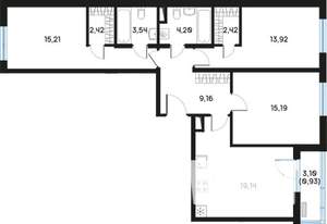 3-к квартира, вторичка, 87м2, 8/9 этаж
