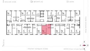 1-к квартира, вторичка, 35м2, 23/23 этаж