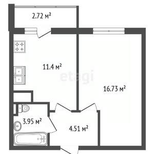 1-к квартира, вторичка, 36м2, 14/23 этаж