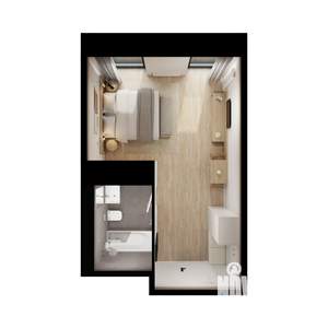 Студия квартира, вторичка, 28м2, 2/15 этаж