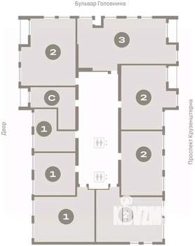 2-к квартира, вторичка, 73м2, 9/16 этаж