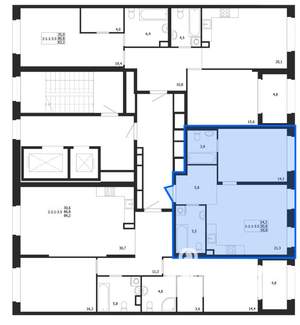 1-к квартира, вторичка, 51м2, 3/9 этаж