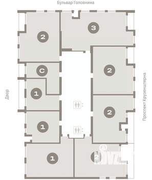 2-к квартира, вторичка, 84м2, 3/16 этаж
