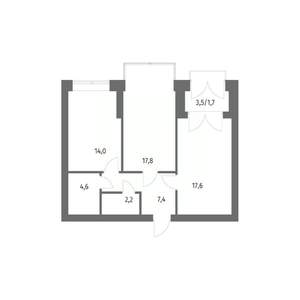 2-к квартира, вторичка, 65м2, 11/13 этаж