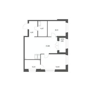 2-к квартира, вторичка, 62м2, 15/24 этаж