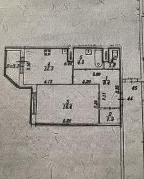 1-к квартира, вторичка, 46м2, 7/23 этаж