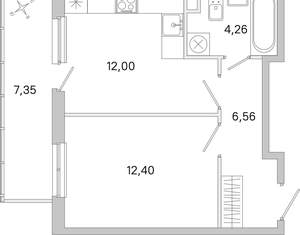 1-к квартира, вторичка, 37м2, 2/5 этаж