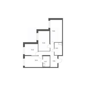 3-к квартира, вторичка, 79м2, 7/24 этаж