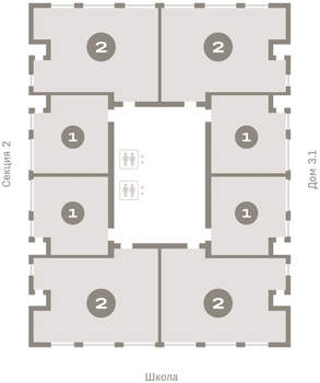 2-к квартира, вторичка, 86м2, 5/16 этаж