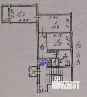 3-к квартира, вторичка, 60м2, 6/9 этаж