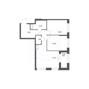 2-к квартира, вторичка, 62м2, 4/24 этаж