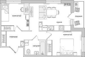 2-к квартира, вторичка, 50м2, 13/15 этаж