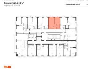1-к квартира, вторичка, 35м2, 2/12 этаж