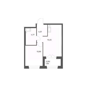 1-к квартира, вторичка, 37м2, 20/24 этаж