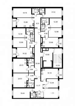 2-к квартира, строящийся дом, 56м2, 2/9 этаж