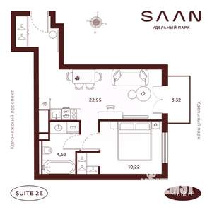 1-к квартира, вторичка, 41м2, 10/23 этаж