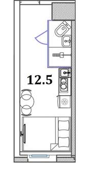Студия квартира, вторичка, 13м2, 1/6 этаж