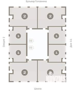 2-к квартира, вторичка, 86м2, 9/15 этаж