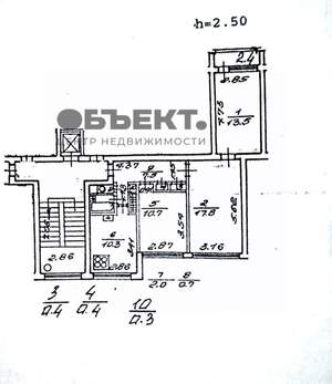 3-к квартира, вторичка, 64м2, 9/9 этаж