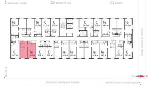 1-к квартира, вторичка, 37м2, 18/23 этаж