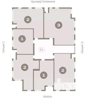 1-к квартира, вторичка, 52м2, 3/10 этаж