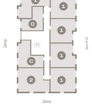 2-к квартира, вторичка, 48м2, 3/9 этаж