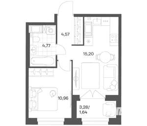 1-к квартира, вторичка, 37м2, 8/24 этаж
