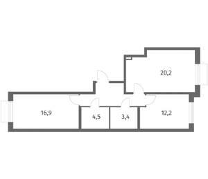 2-к квартира, вторичка, 65м2, 6/8 этаж