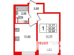 1-к квартира, вторичка, 33м2, 9/10 этаж