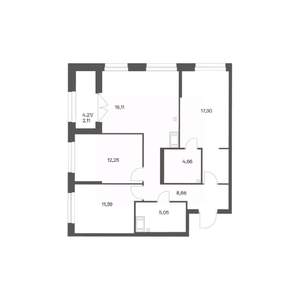 3-к квартира, вторичка, 81м2, 13/24 этаж