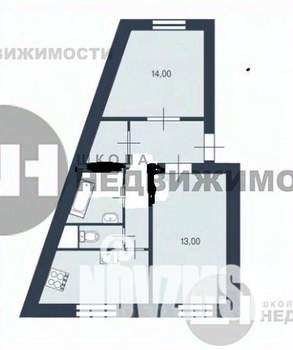 2-к квартира, вторичка, 51м2, 5/5 этаж
