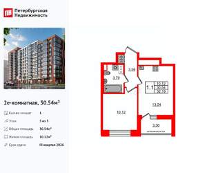 1-к квартира, вторичка, 31м2, 5/5 этаж