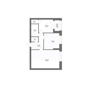2-к квартира, вторичка, 78м2, 2/13 этаж