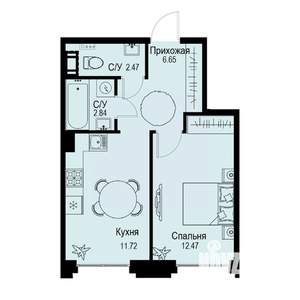 1-к квартира, вторичка, 36м2, 4/6 этаж